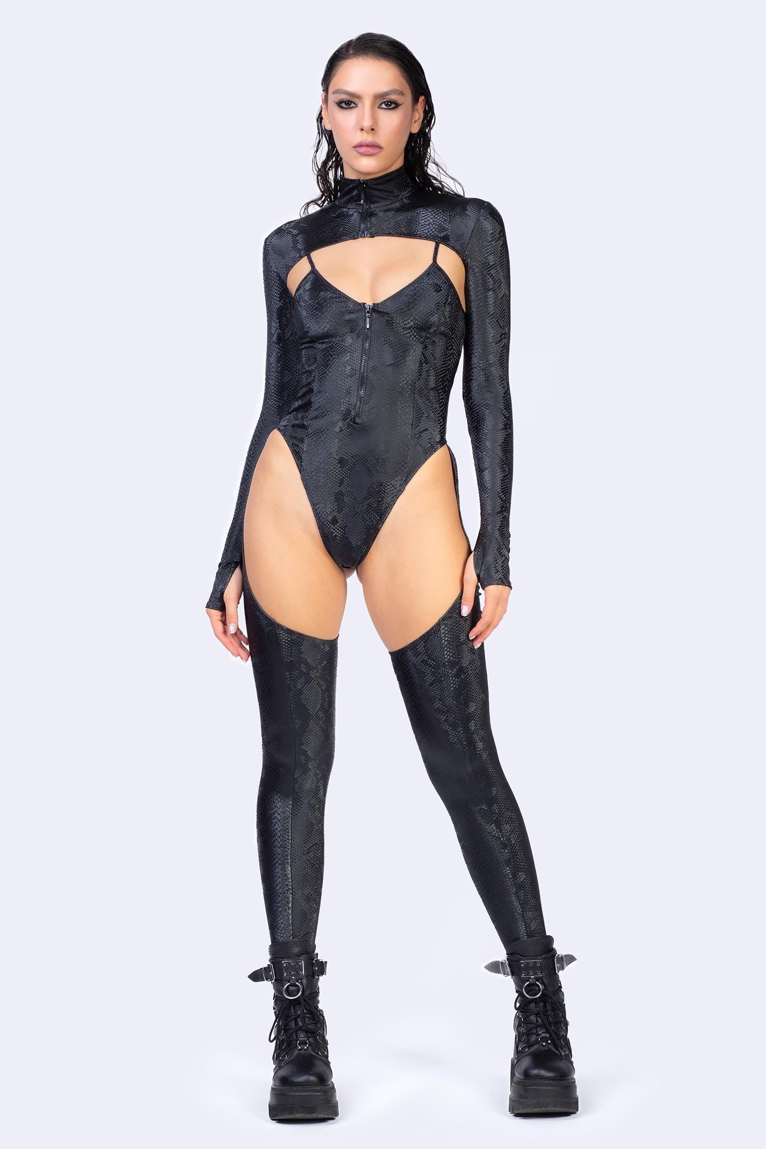 BADINKA Predator Skin Chaps and Shrug Set Club, rave