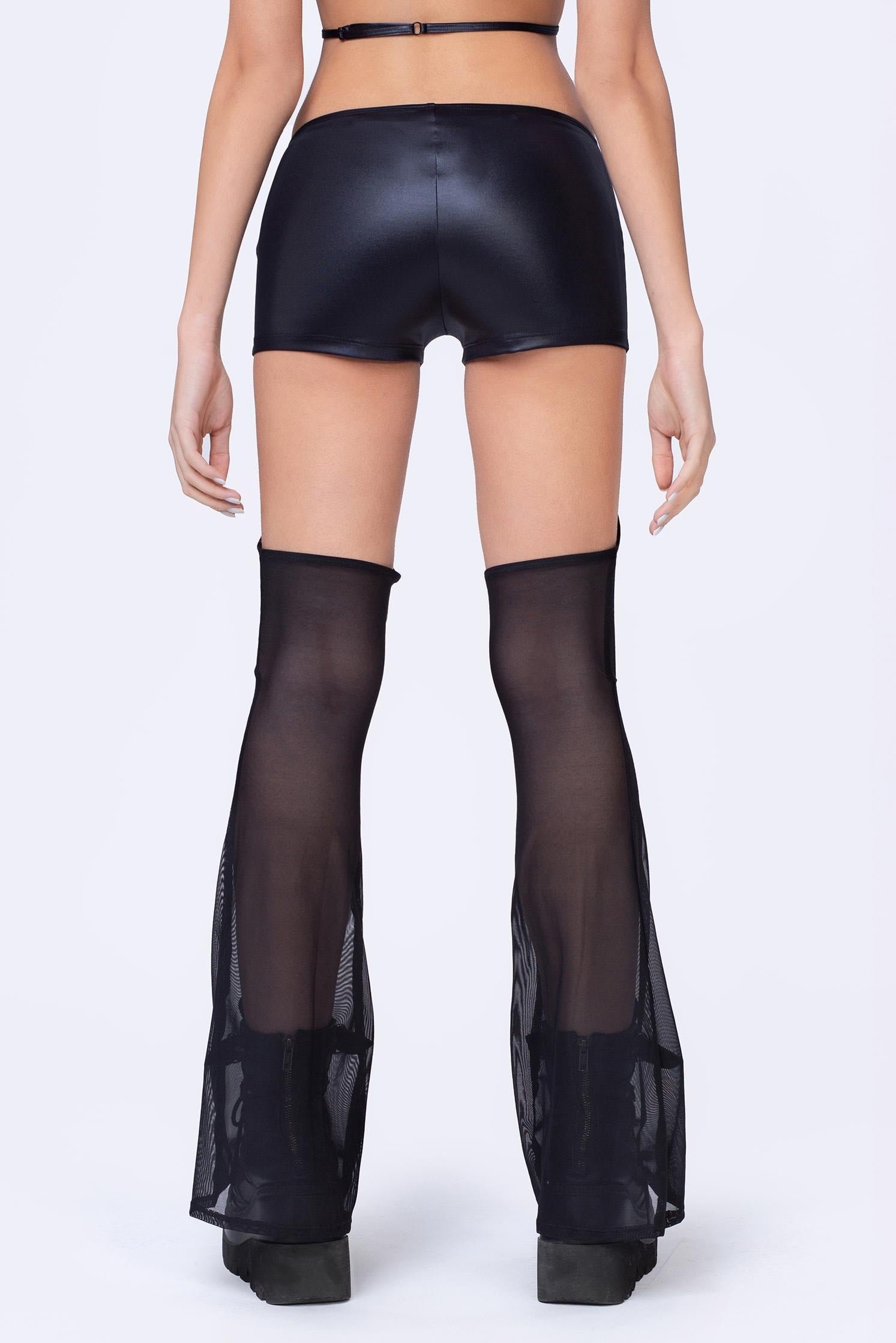 BADINKA Entwined Shorts With Chaps Black, red