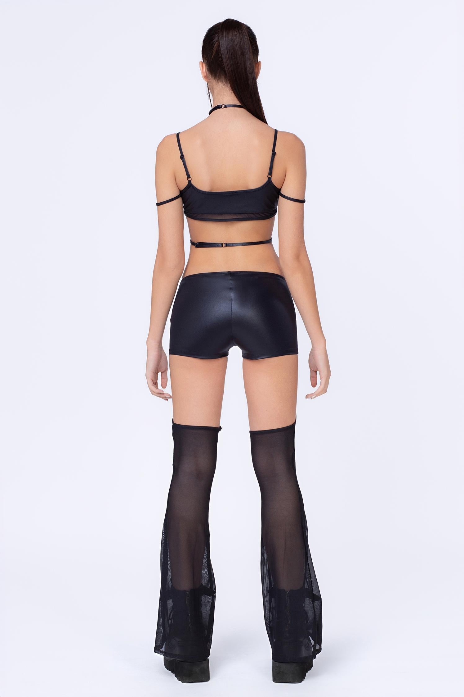 BADINKA Entwined Shorts With Chaps Mesh