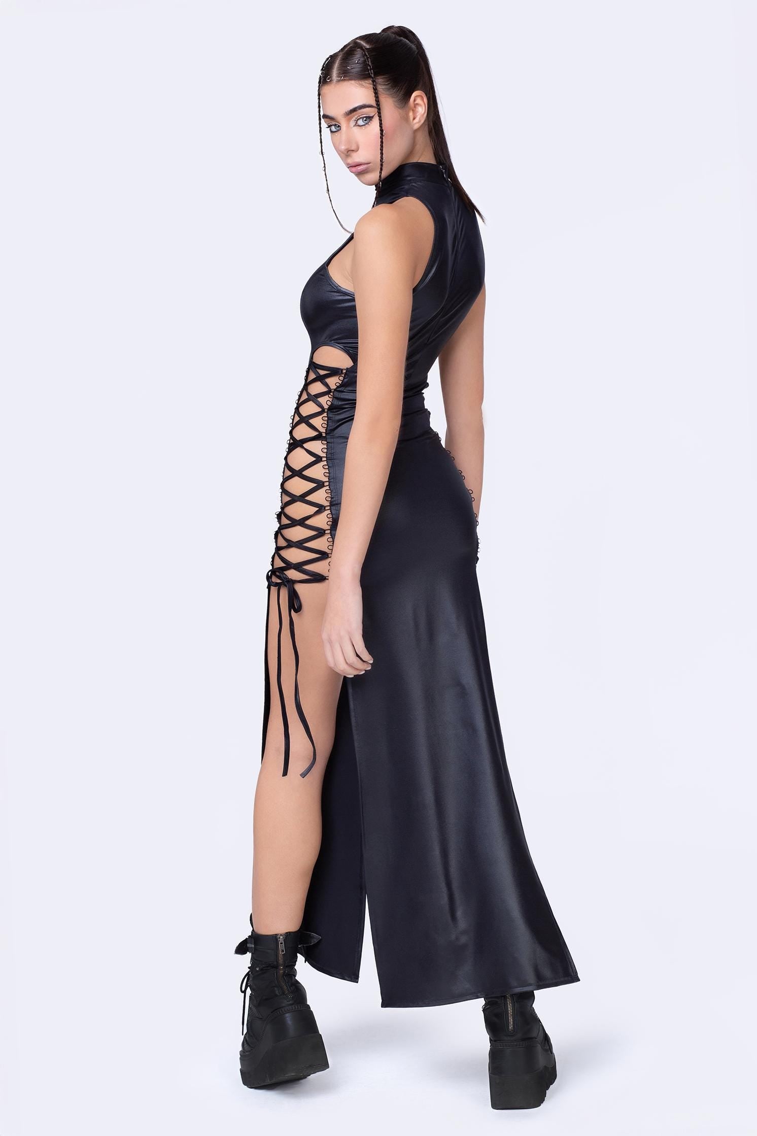 Gunpowder Criss-Cross Slit Dress