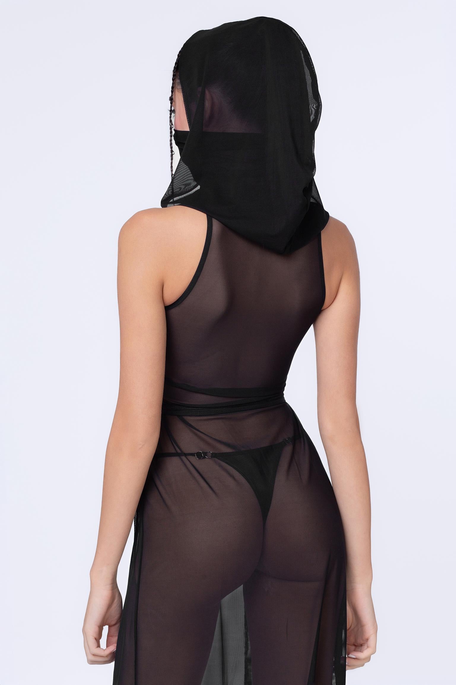 BADINKA Sandstorm Hooded Dress Black