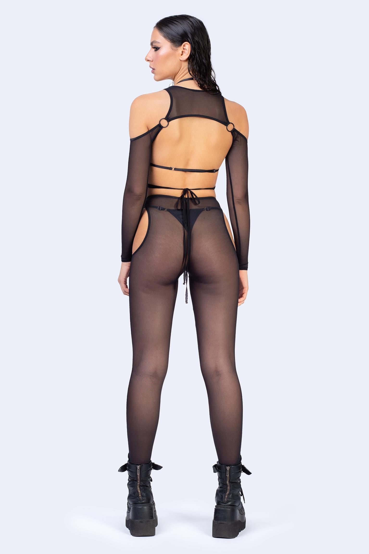 BADINKA Labyrinth Cutout Shrug Mesh