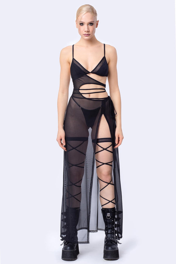 Schlechtes Image Kleid mit hohem Schlitz