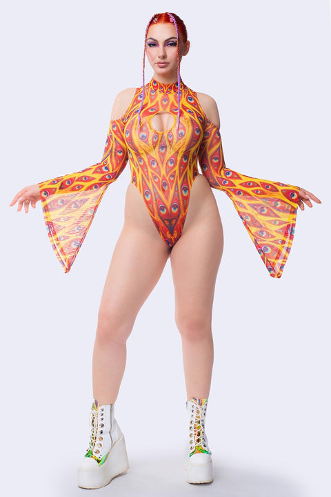 Omnipresent Flared Sleeve Bodysuit