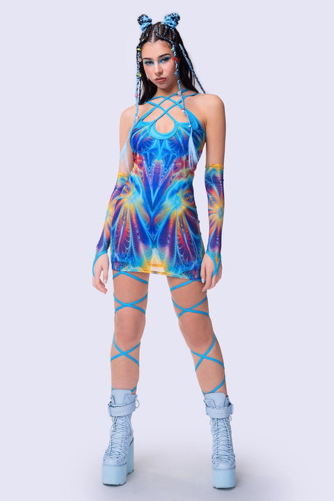 Neon Metamorph Criss Cross Dress