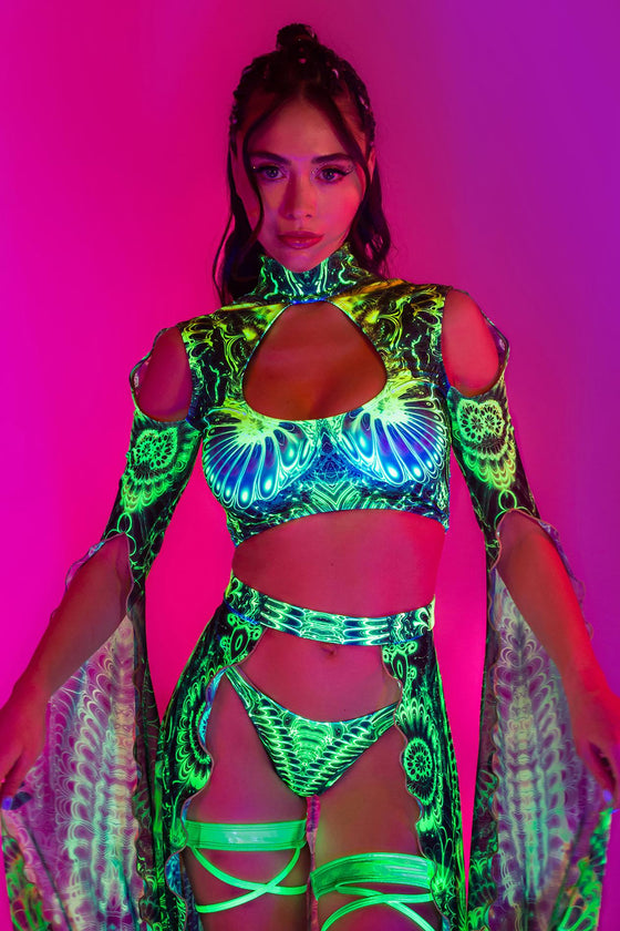 Gardens Of Paradise Maxi Sleeve Top
