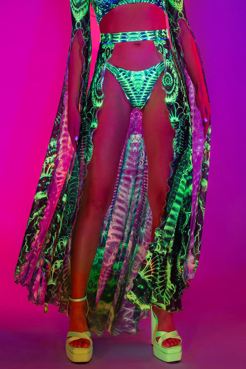 Gardens Of Paradise Open-Front Skirt