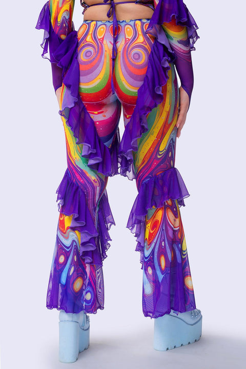 Carnivale Ruffled Bell Bottom Pants