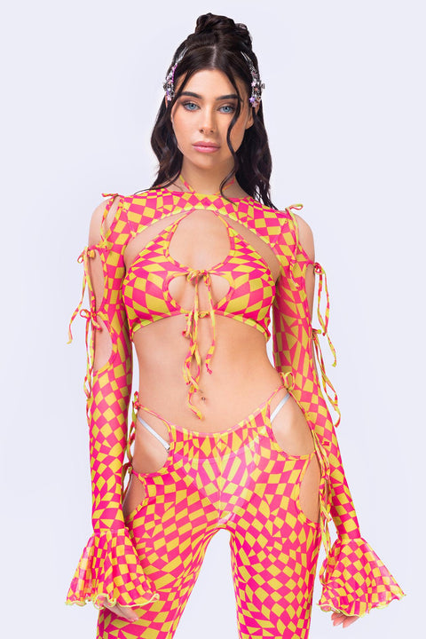 Square Up Ribbon Pant Set