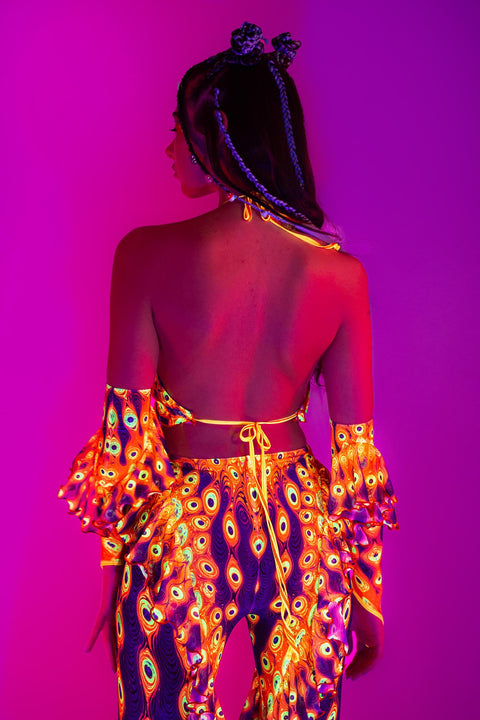 Third Eye Blind Halter Ruffled Top