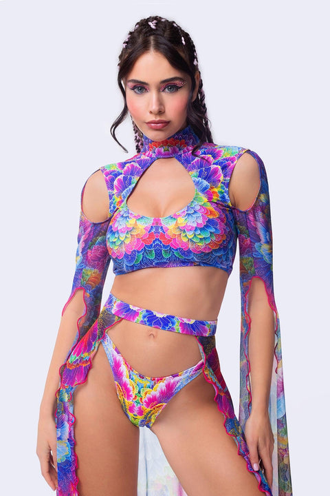 Pulsations Maxi Sleeve Top
