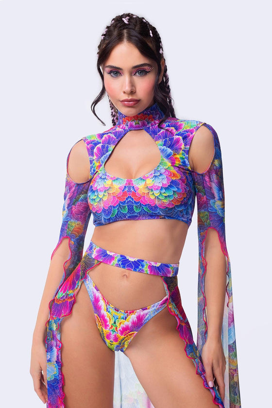 Pulsations Maxi Sleeve Top
