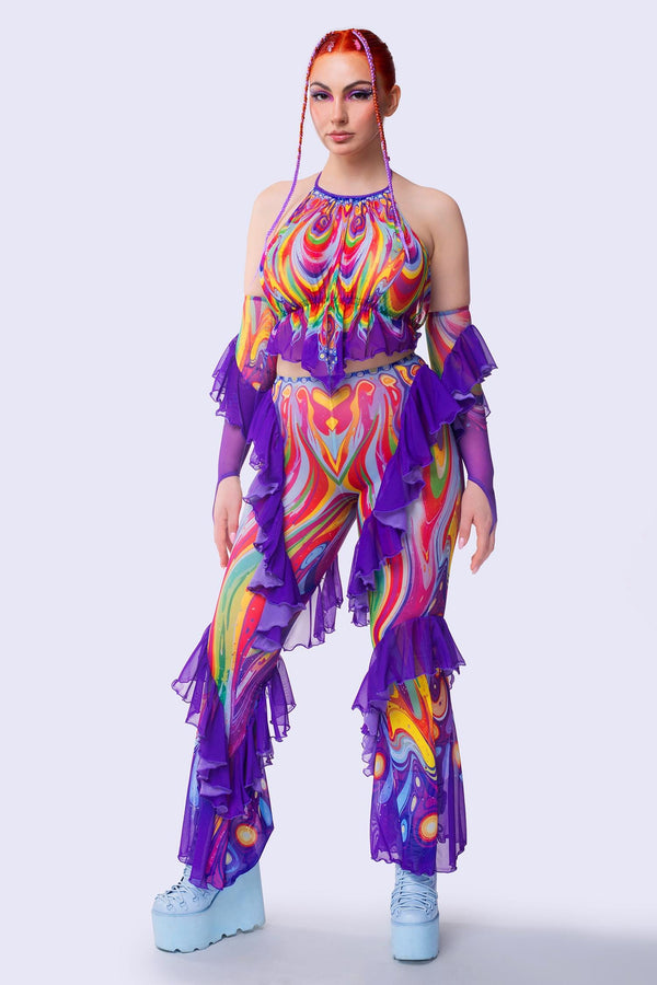 Carnivale Ruffled Bell Bottom Pants