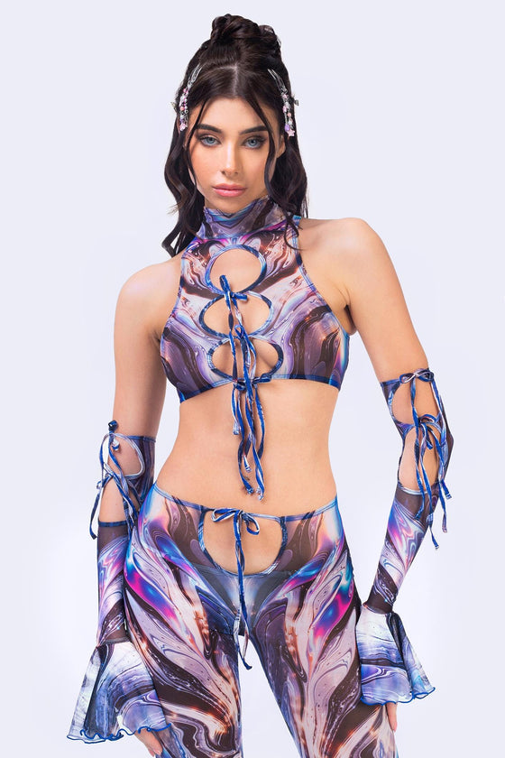Easy Tiger Keyhole Ribbon Top