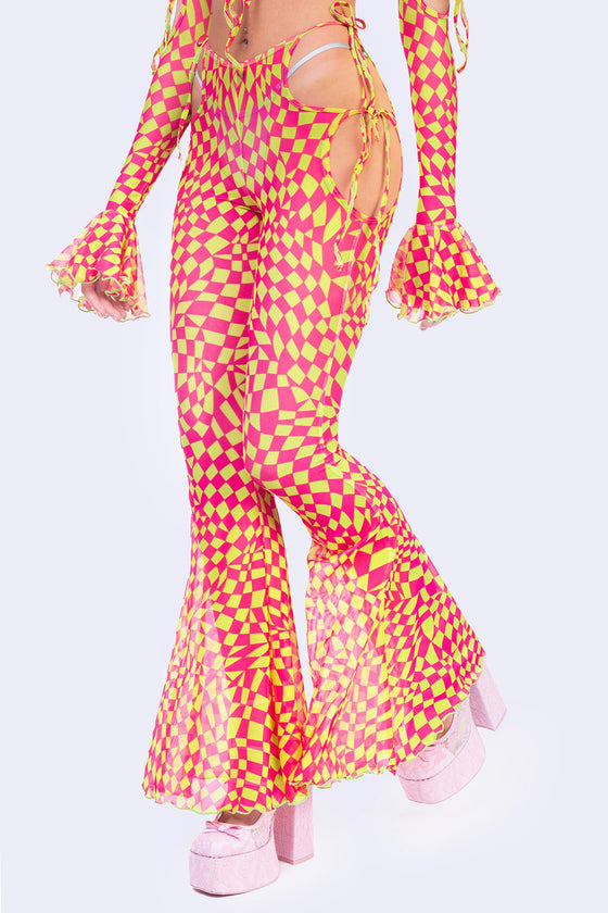 Square Up Cutout Ribbon Pants