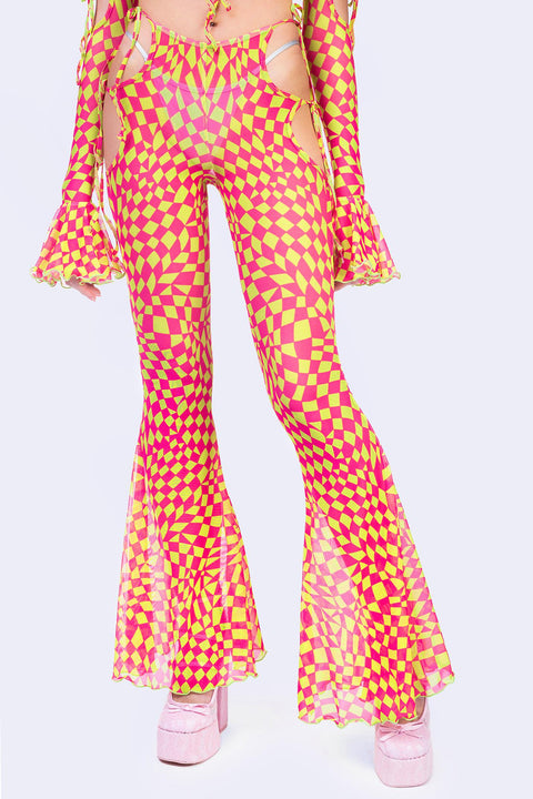 Square Up Cutout Ribbon Pants