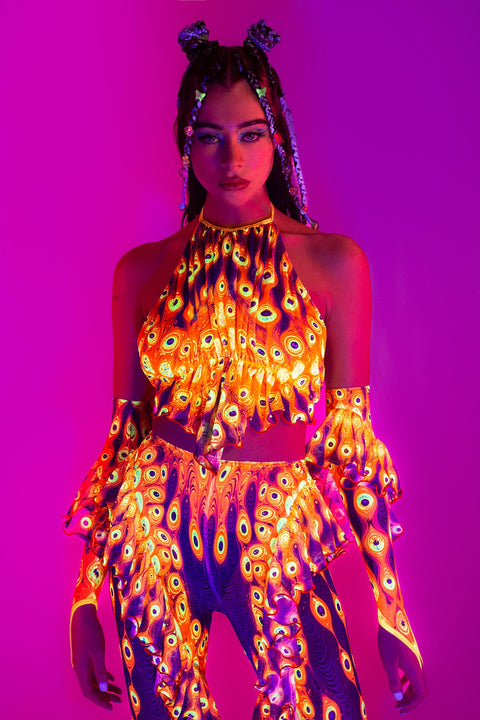 Third Eye Blind Halter Ruffled Top