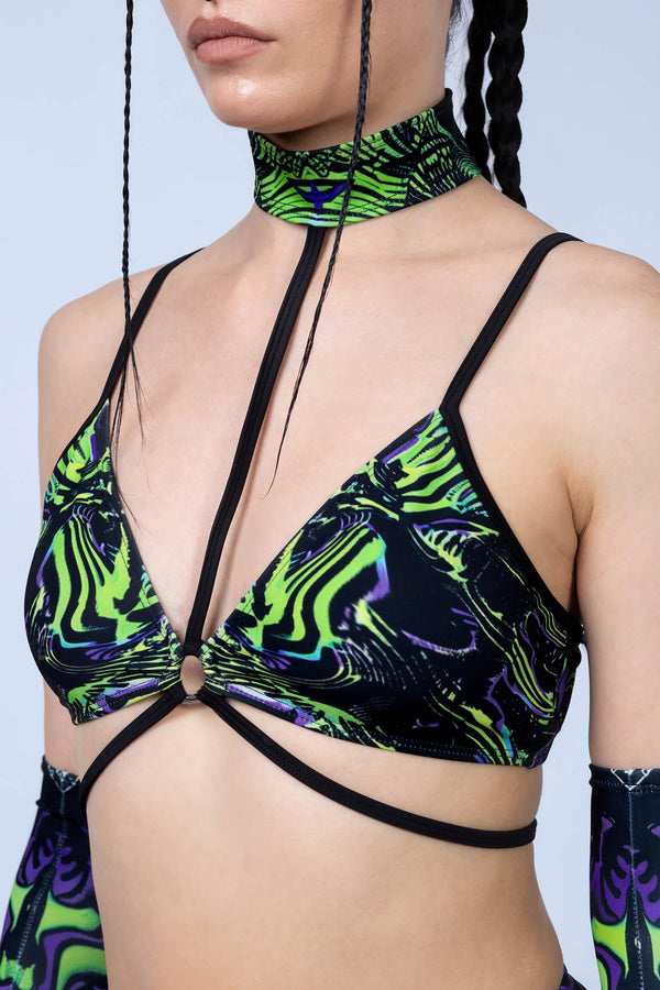 Controversy Strappy Triangle Top and Micro Skort Set