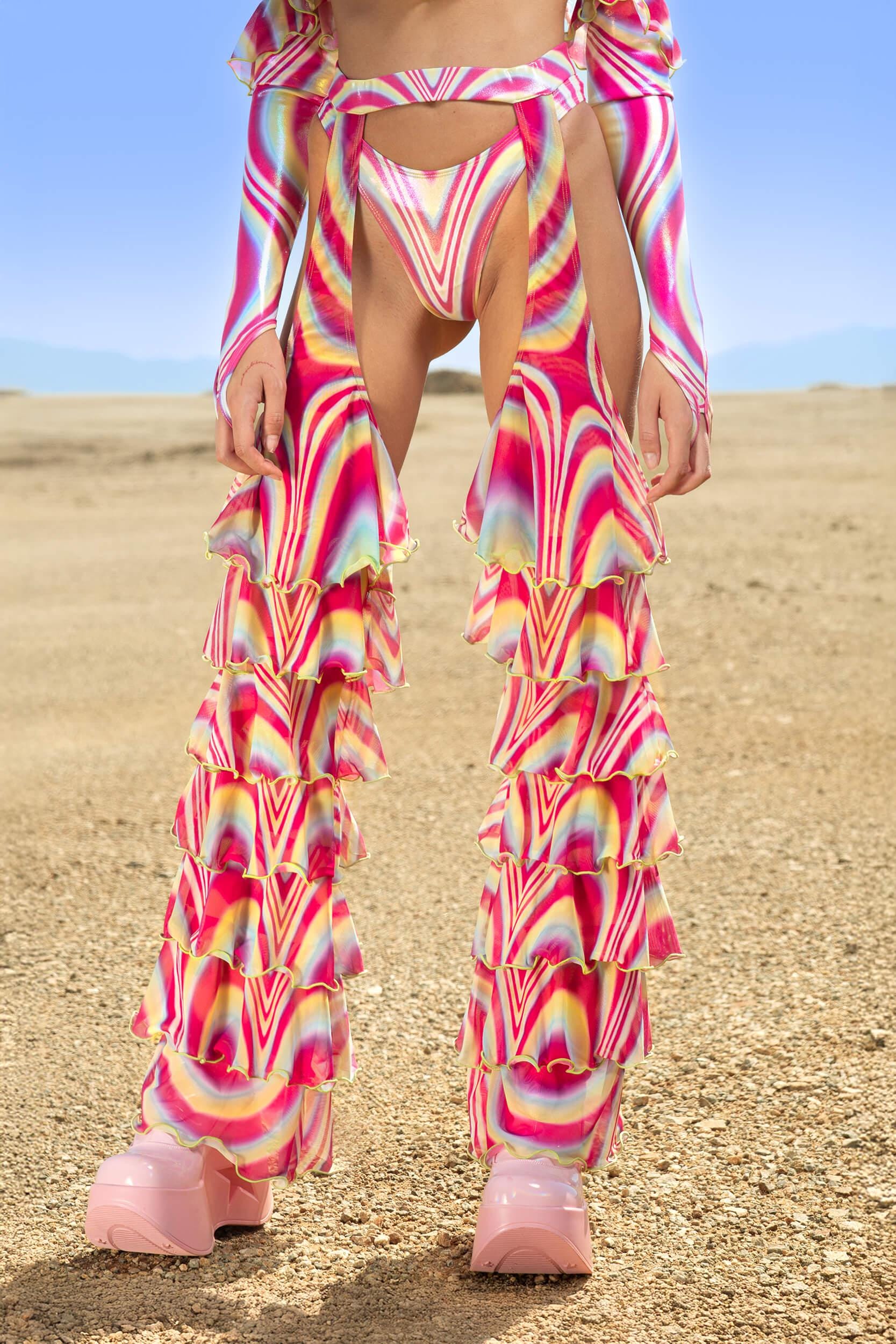 BADINKA Spiral Tease Ruffle Chaps