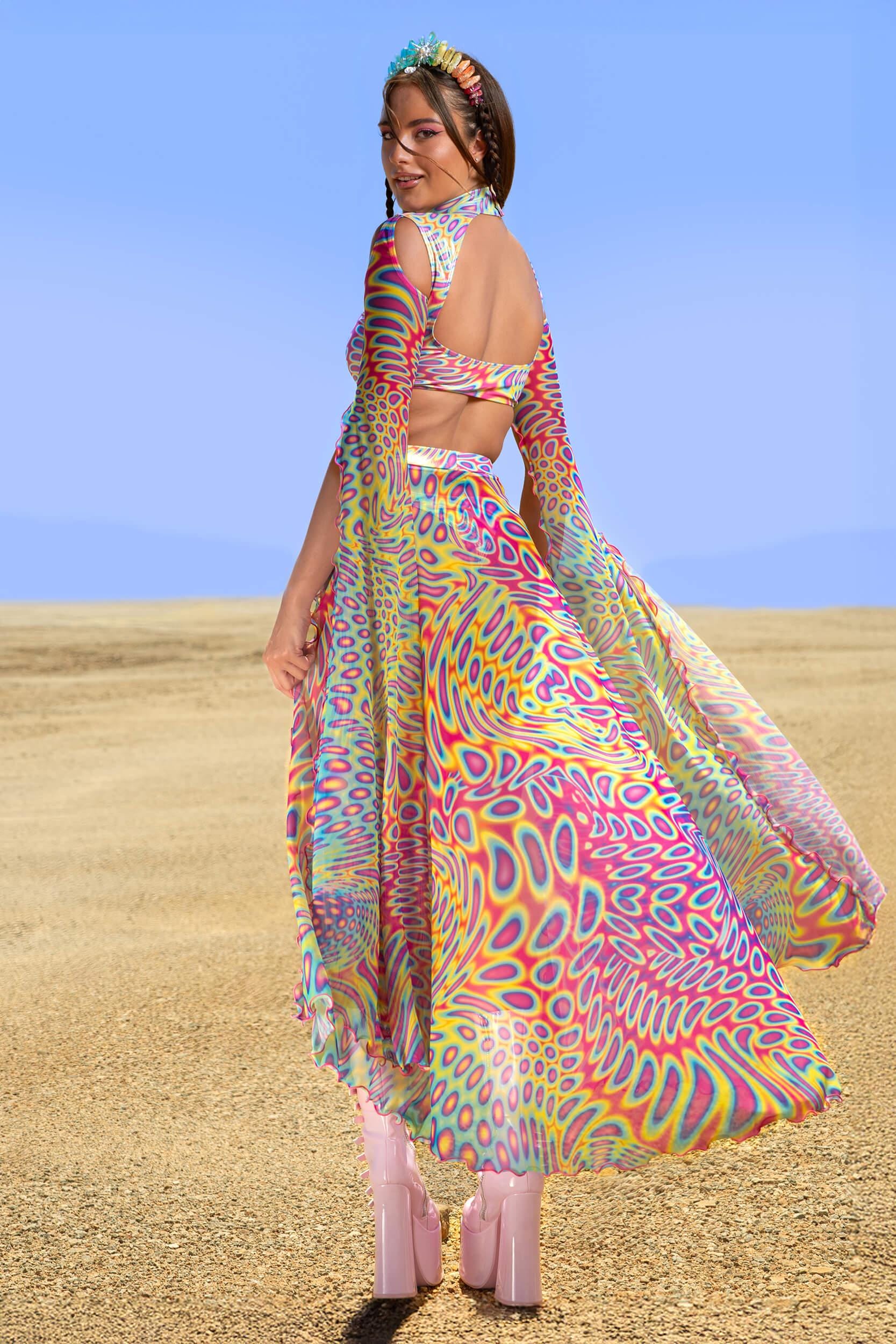 BADINKA Soft Focus Maxi Sleeve Set Rainbow