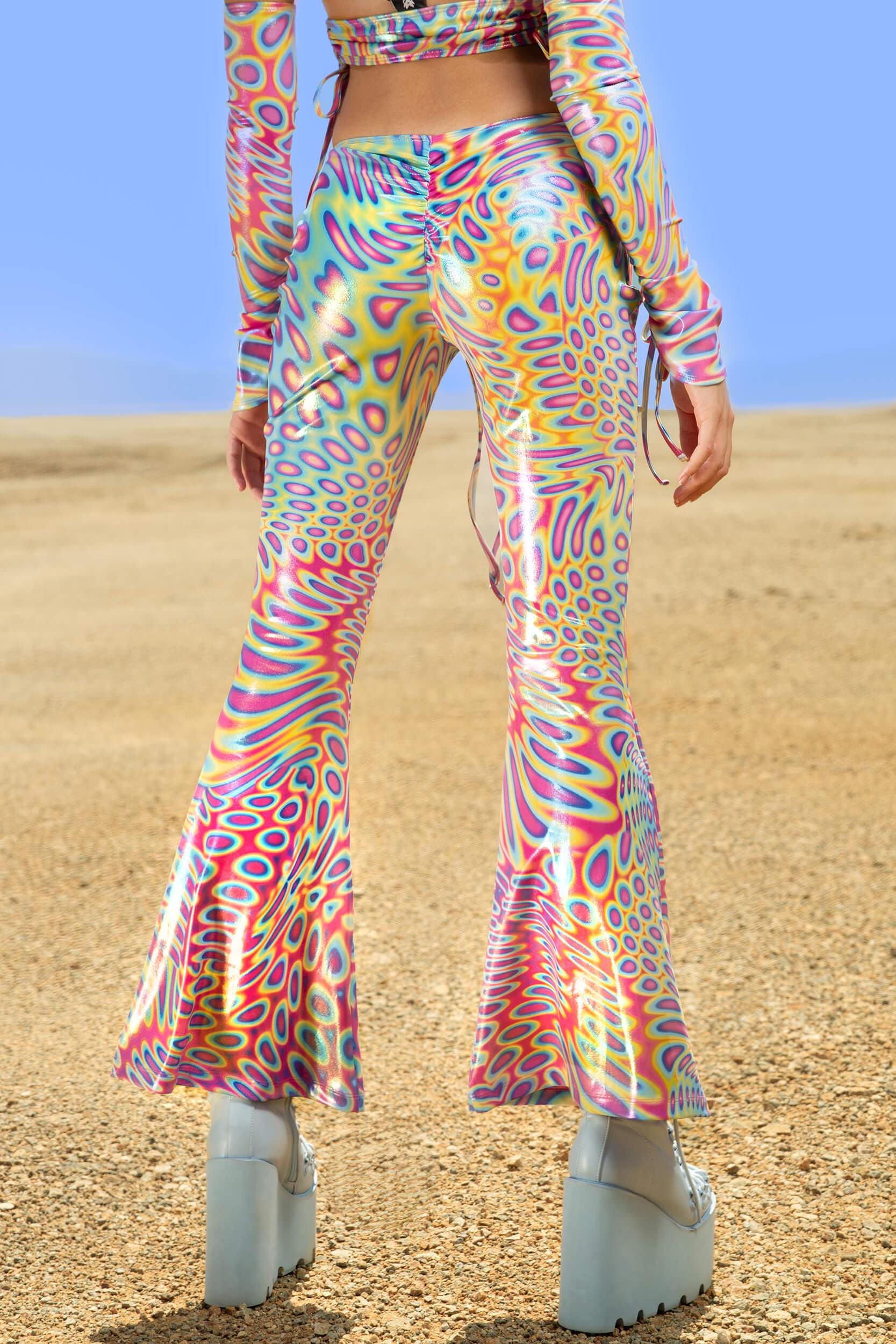 BADINKA Soft Focus Flared Pants Rainbow