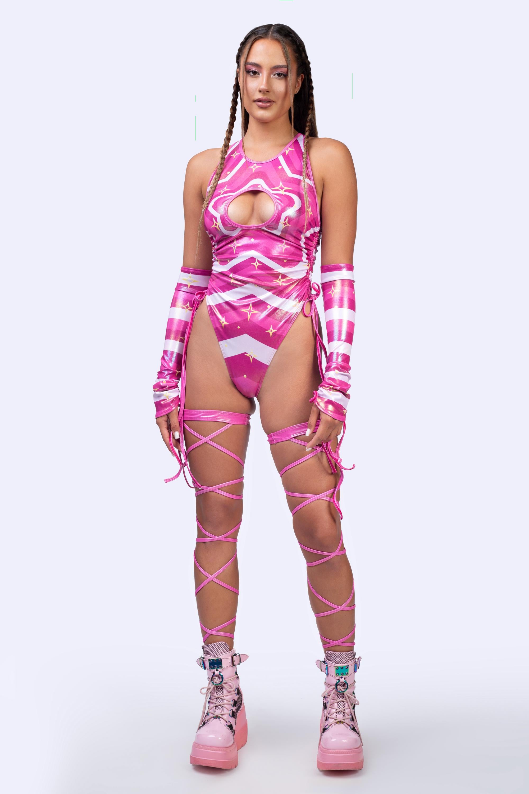 BADINKA Pretty Please Drawstring Bodysuit Celestial
