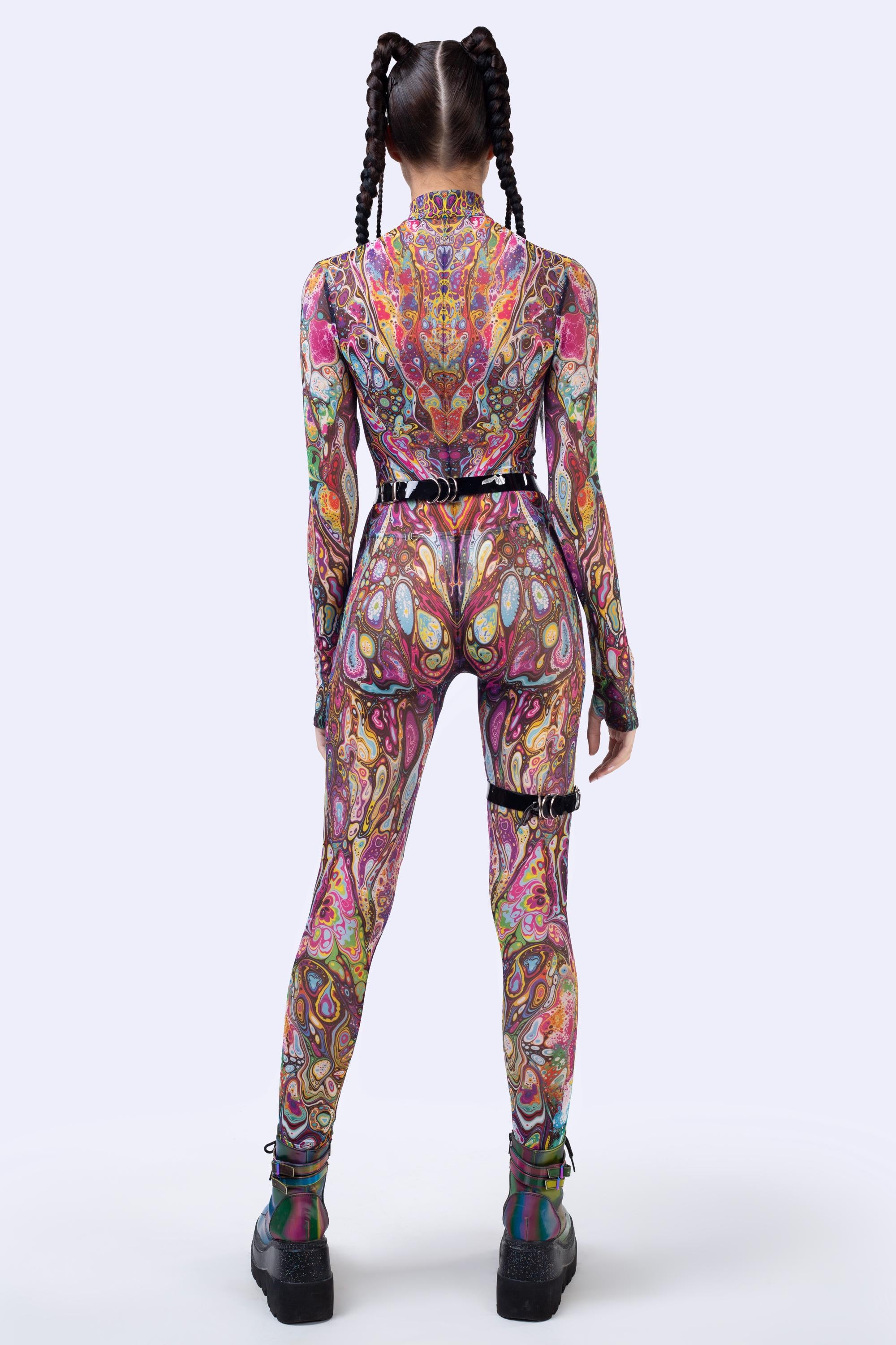 BADINKA Pattern Recognition Mesh Costume Psychedelic