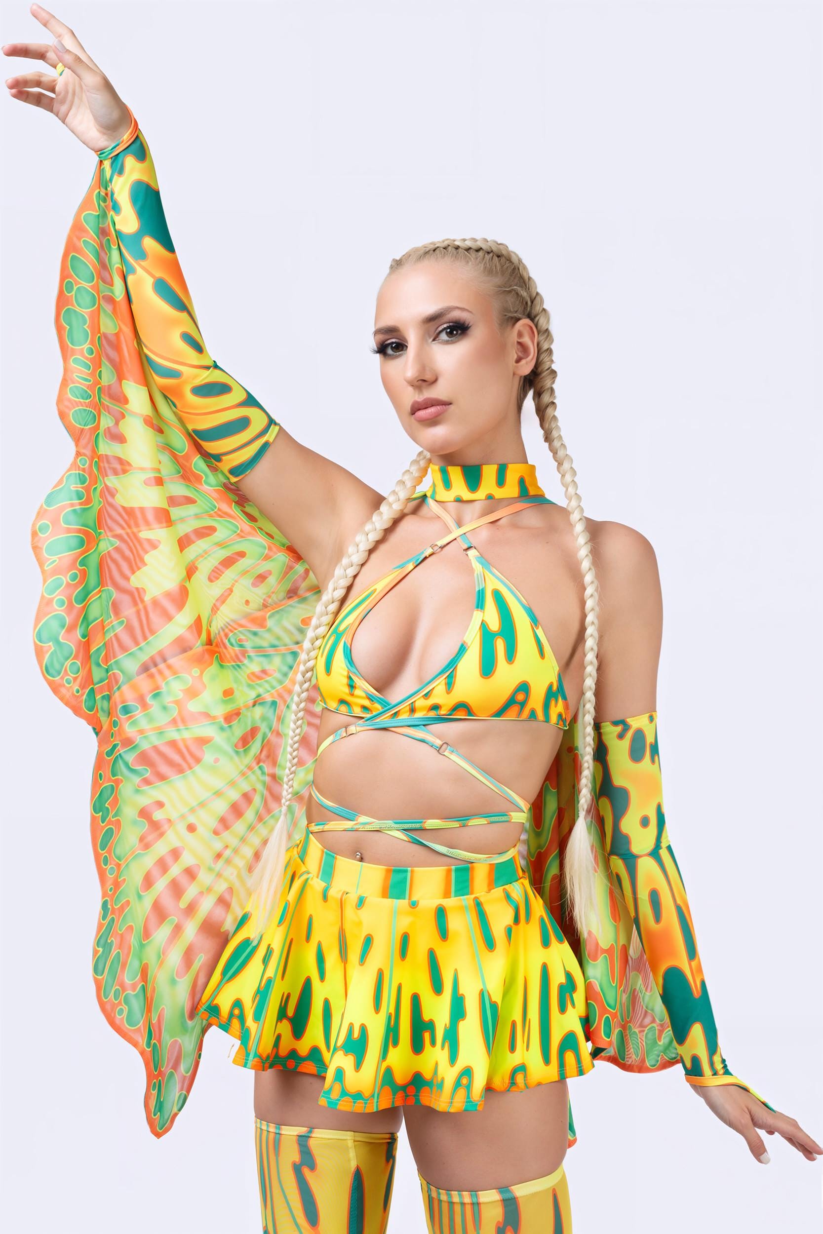 BADINKA Mango On Top Winged Set Mesh, spandex