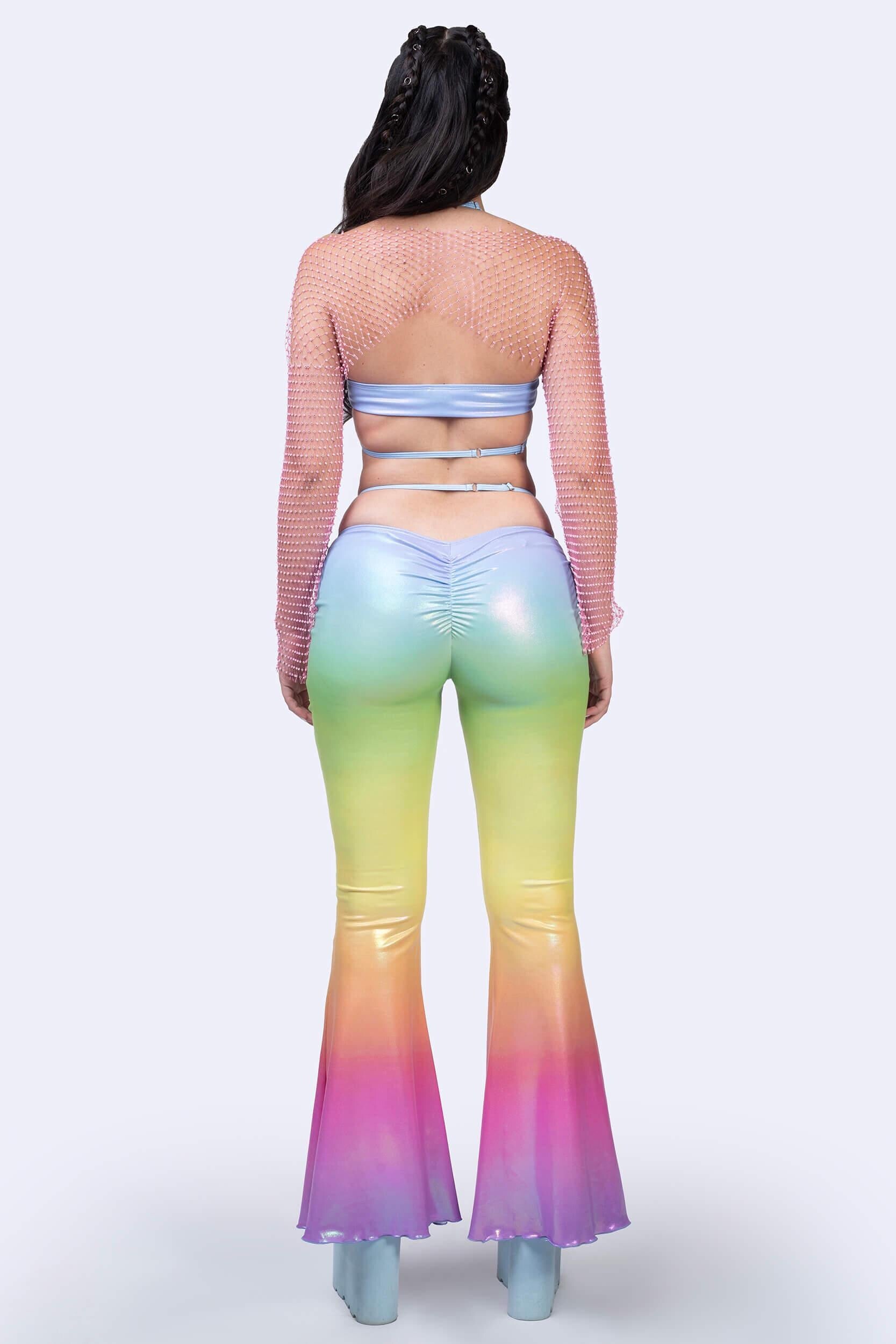 BADINKA Liquid Center Drawstring Pants Shiny