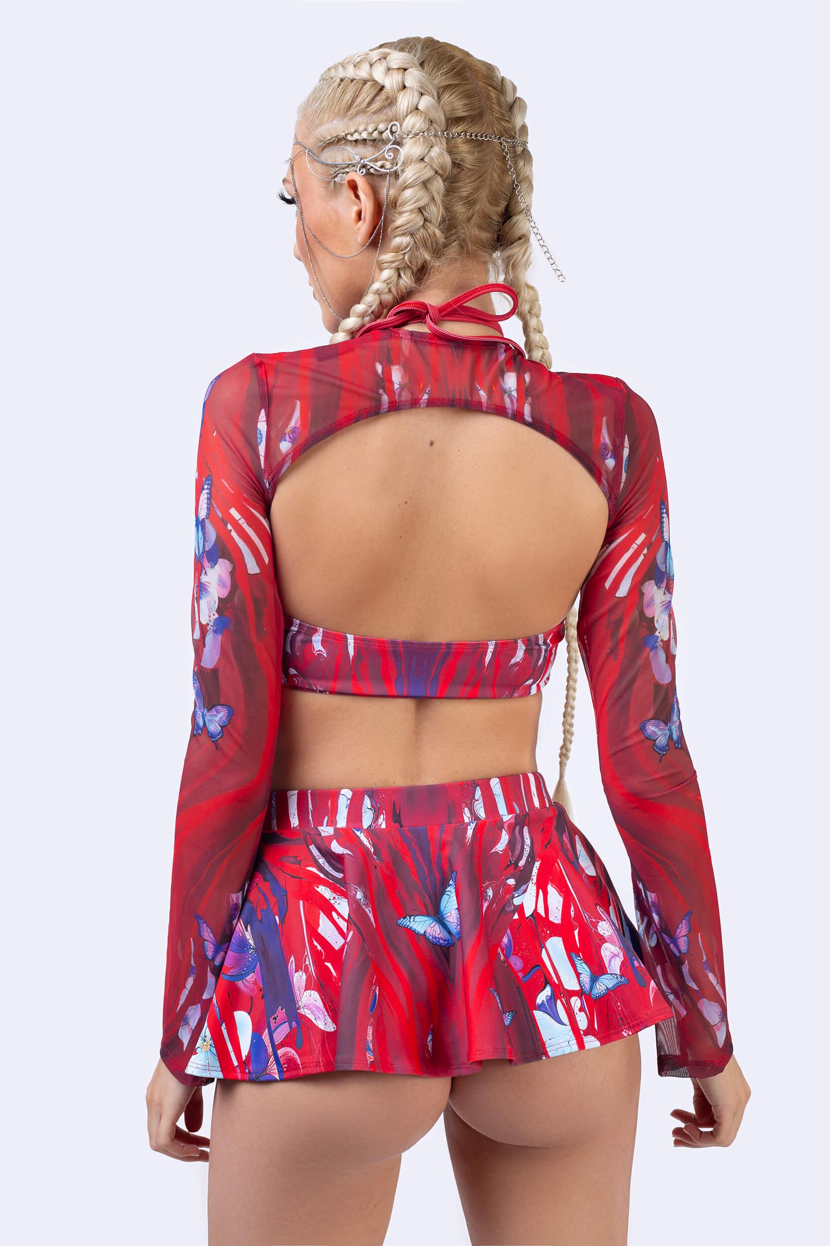 BADINKA Women Cut the Cameras Micro Skirt Set