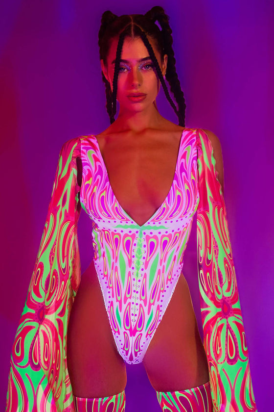 Blush Moth Winged Bodysuit