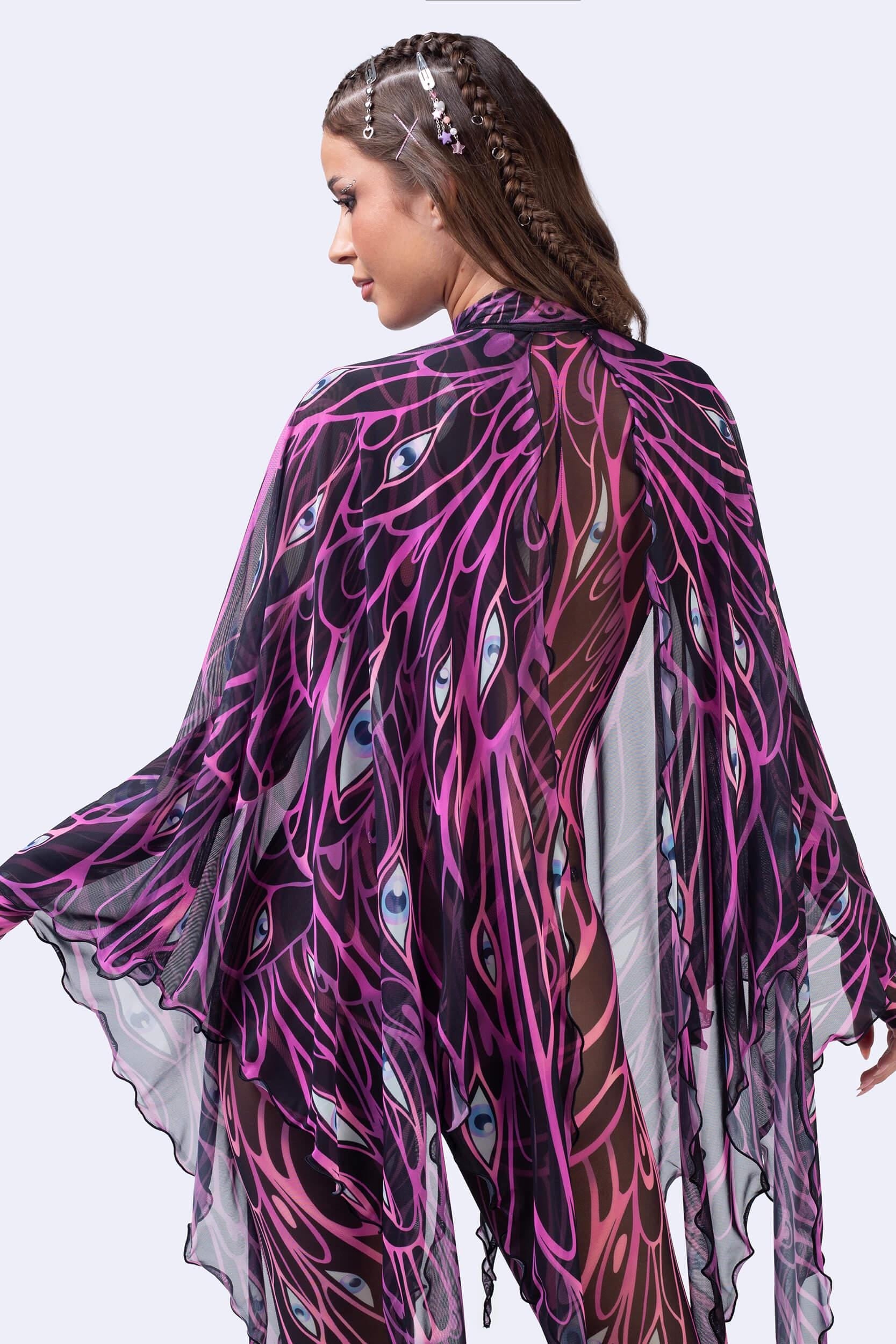 BADINKA All Eyes On You Mesh Ninja Flowy Set Flowy, front-zip