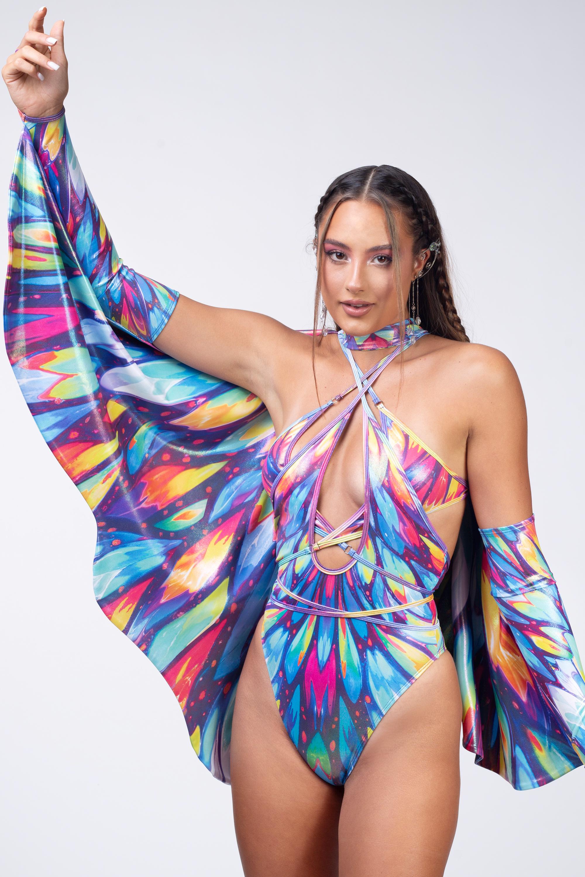 BADINKA Spotlight Discipline Halter Bodysuit Blue