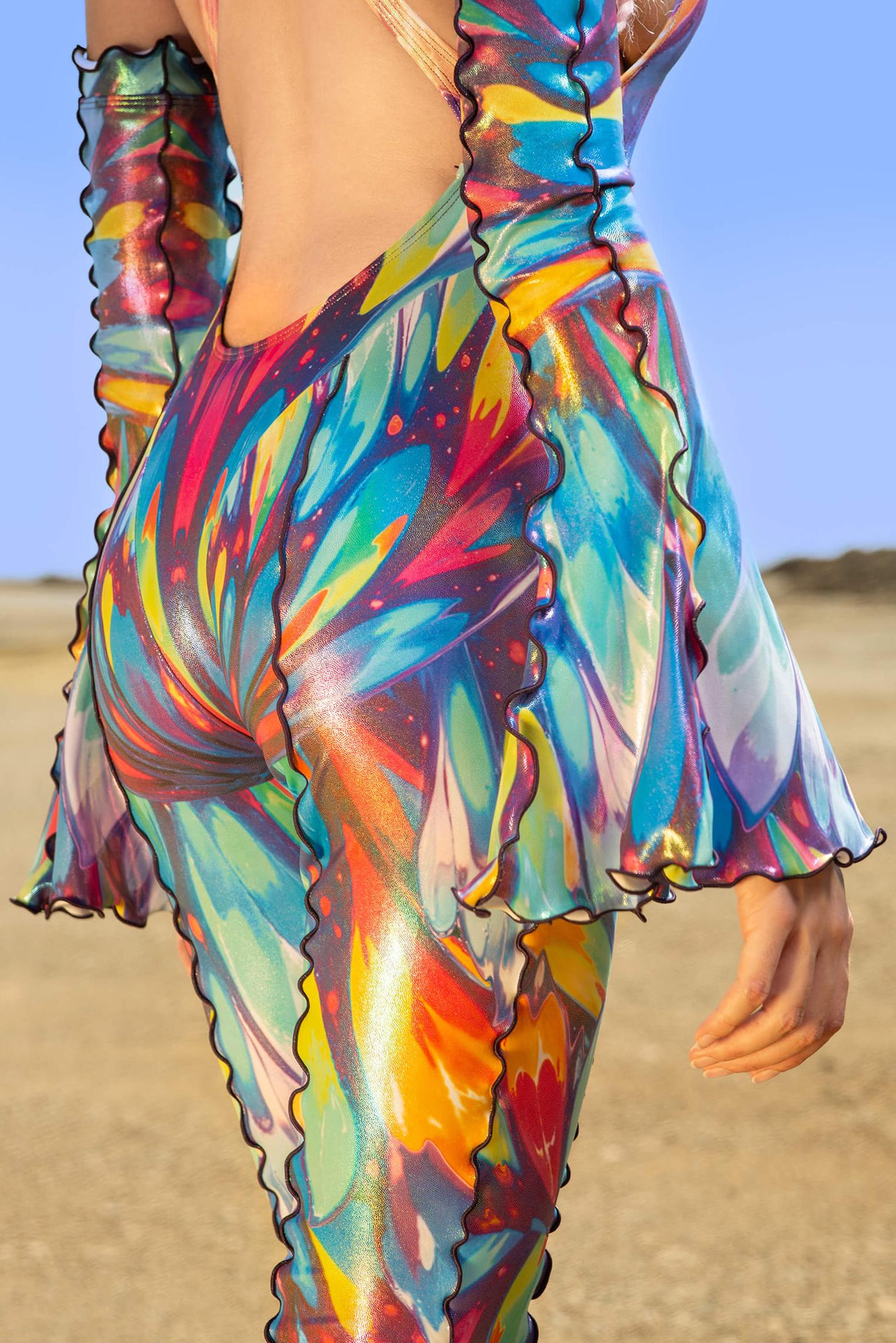 BADINKA Spin Theory Criss Cross Romper Shiny