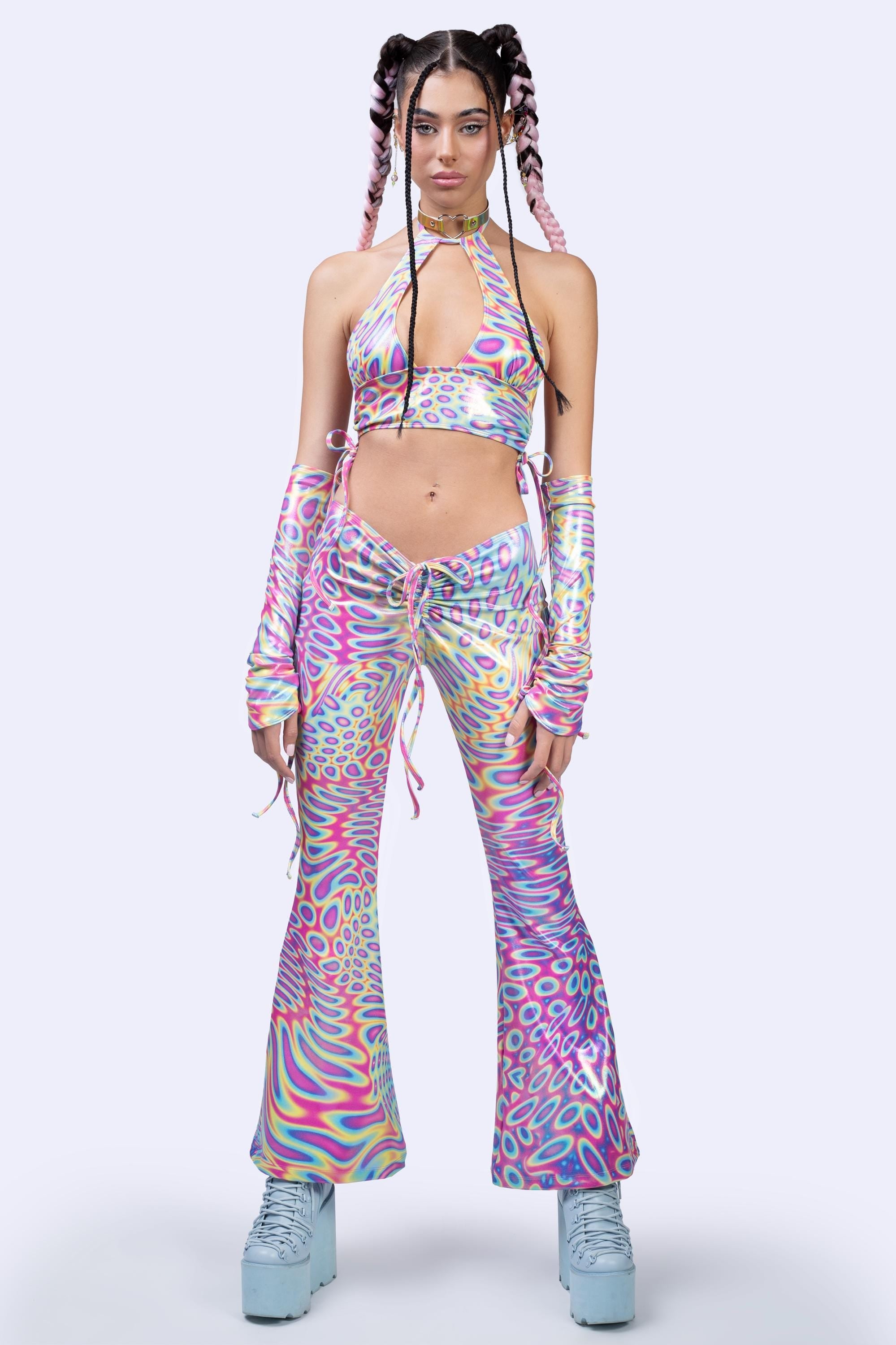 BADINKA Women Soft Focus Flared Pants