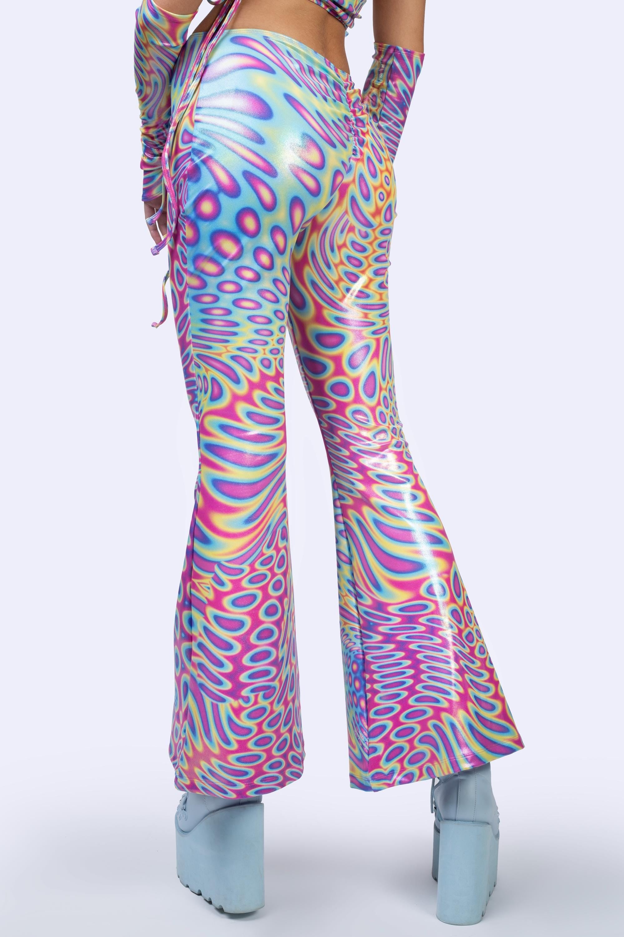 BADINKA Soft Focus Flared Pants Shiny