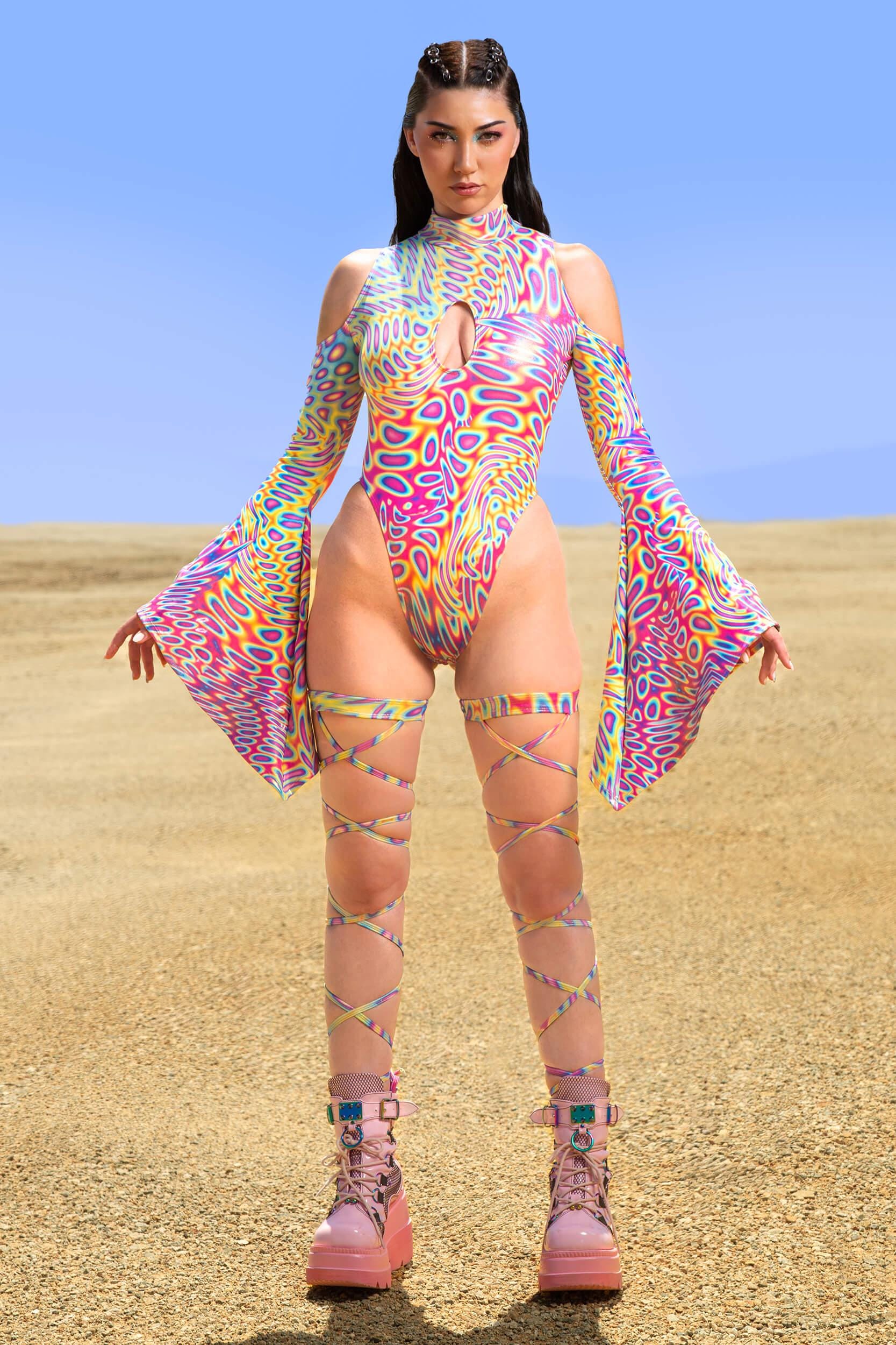 BADINKA Soft Focus Flared Sleeve Bodysuit Rave