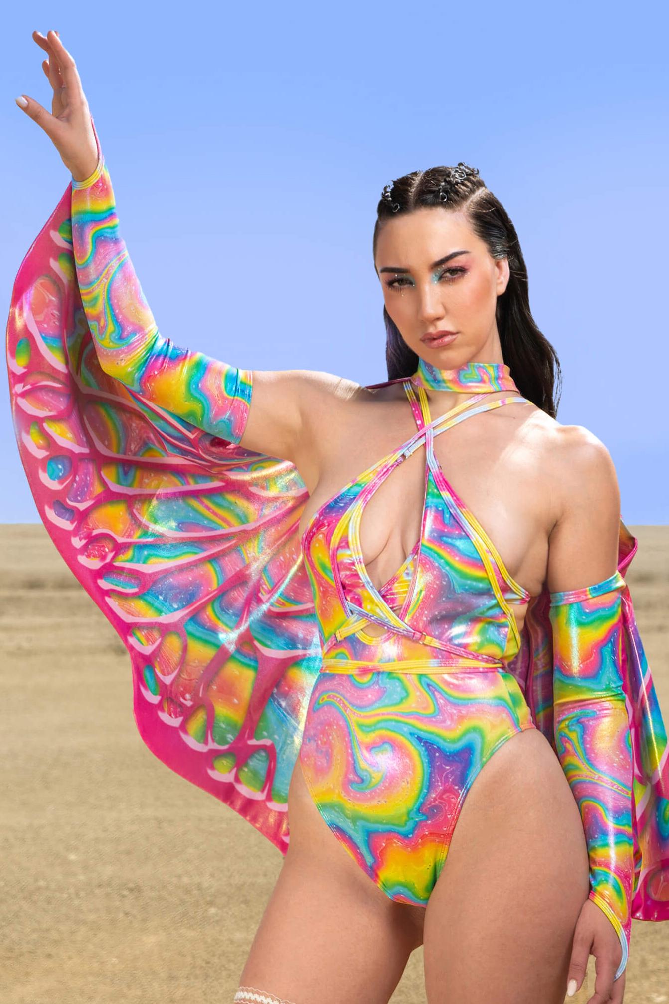 BADINKA Rainbow Fairytale Halter Bodysuit