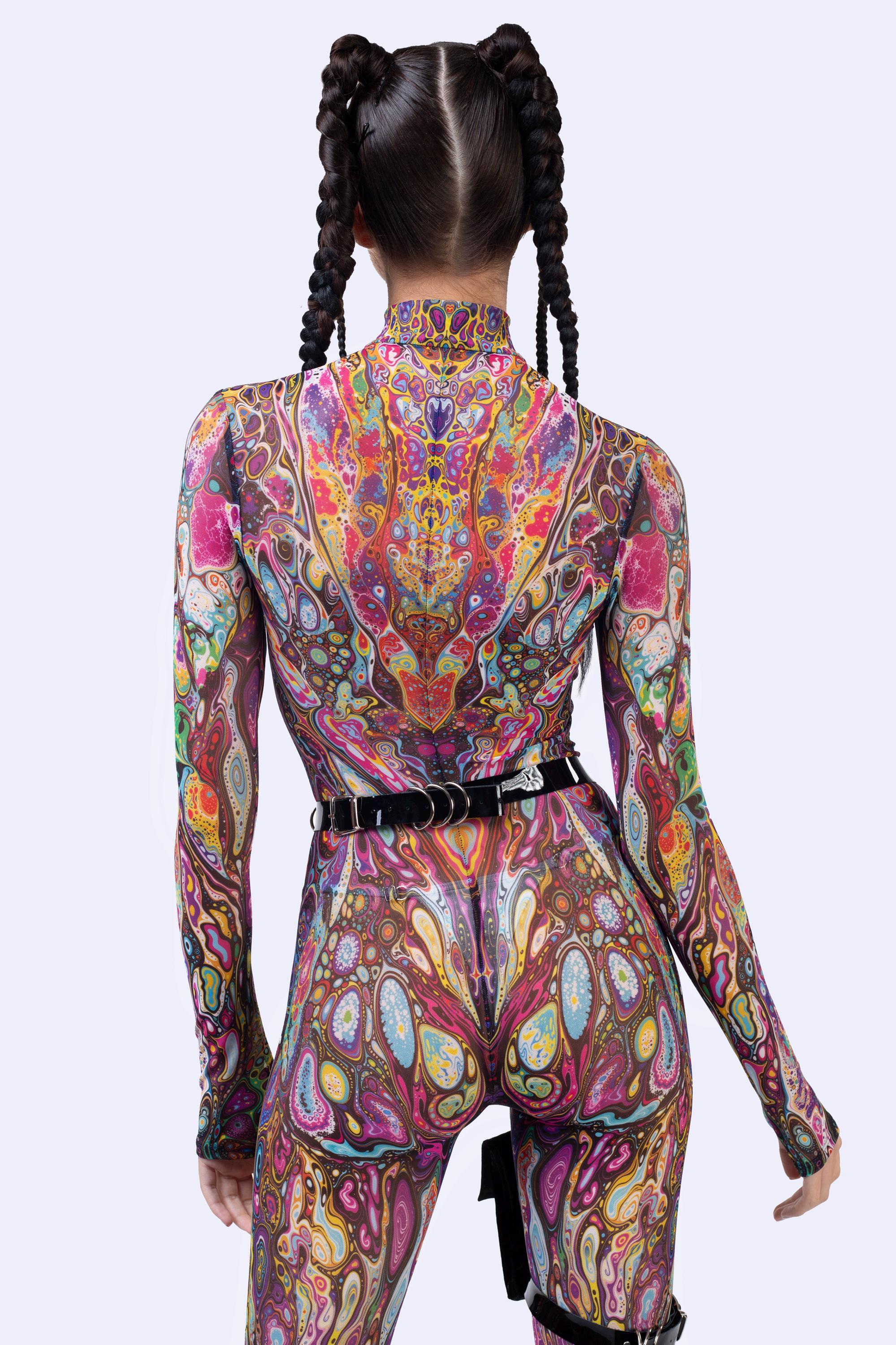 BADINKA Women Pattern Recognition Mesh Costume