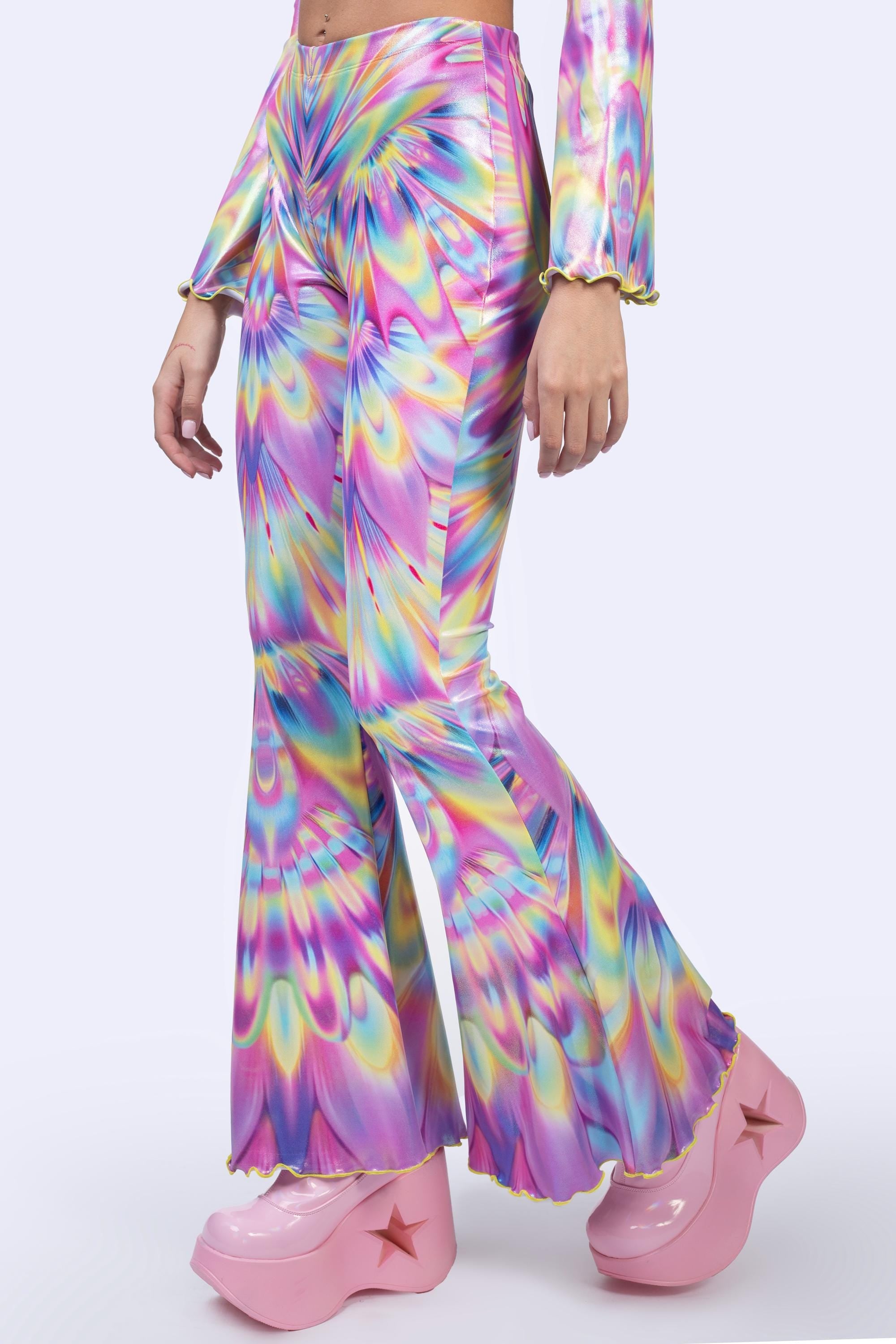 BADINKA Out Of Line Bell Bottom Pants Pride