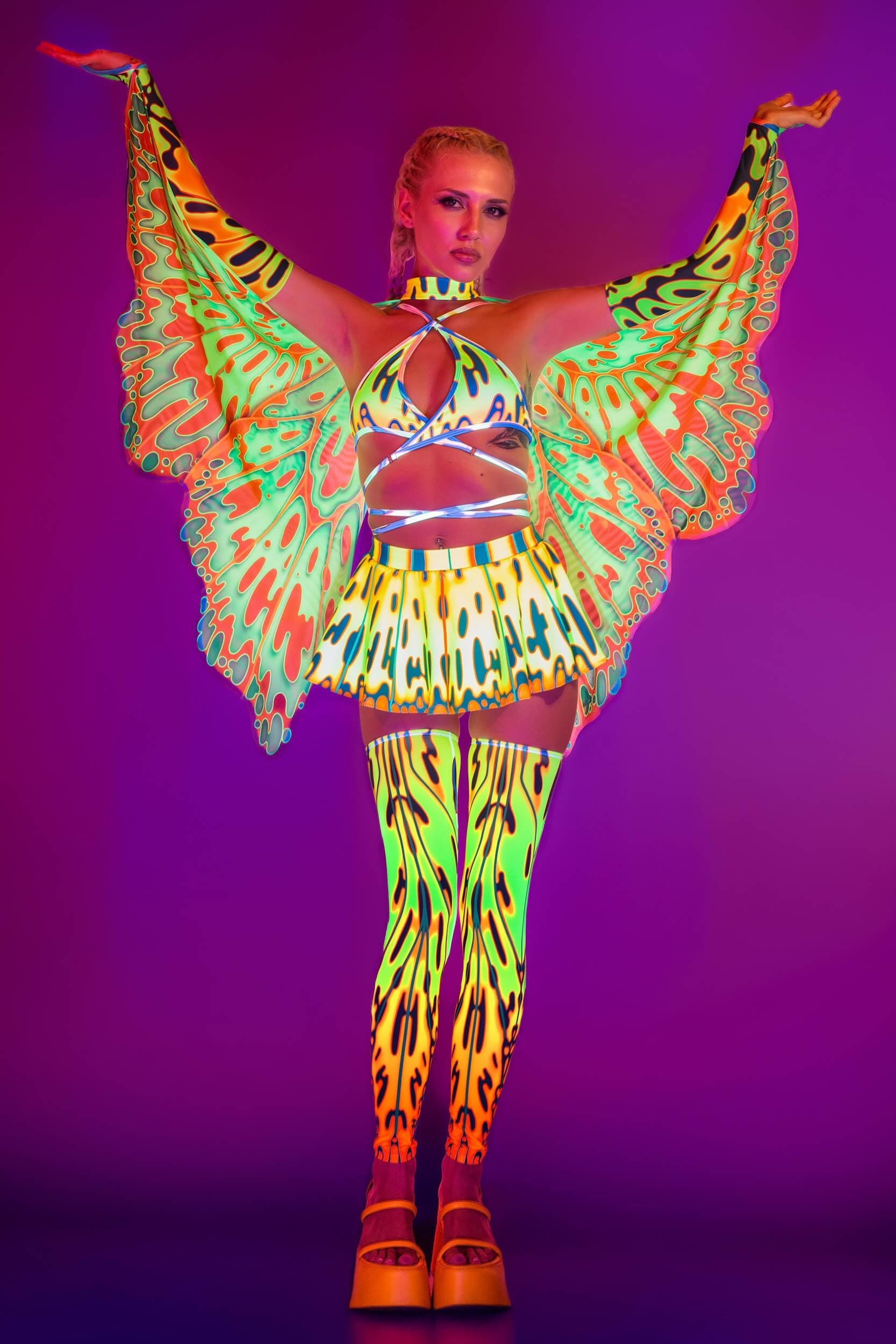 BADINKA Mango On Top Winged Set Flowy, micro, skort