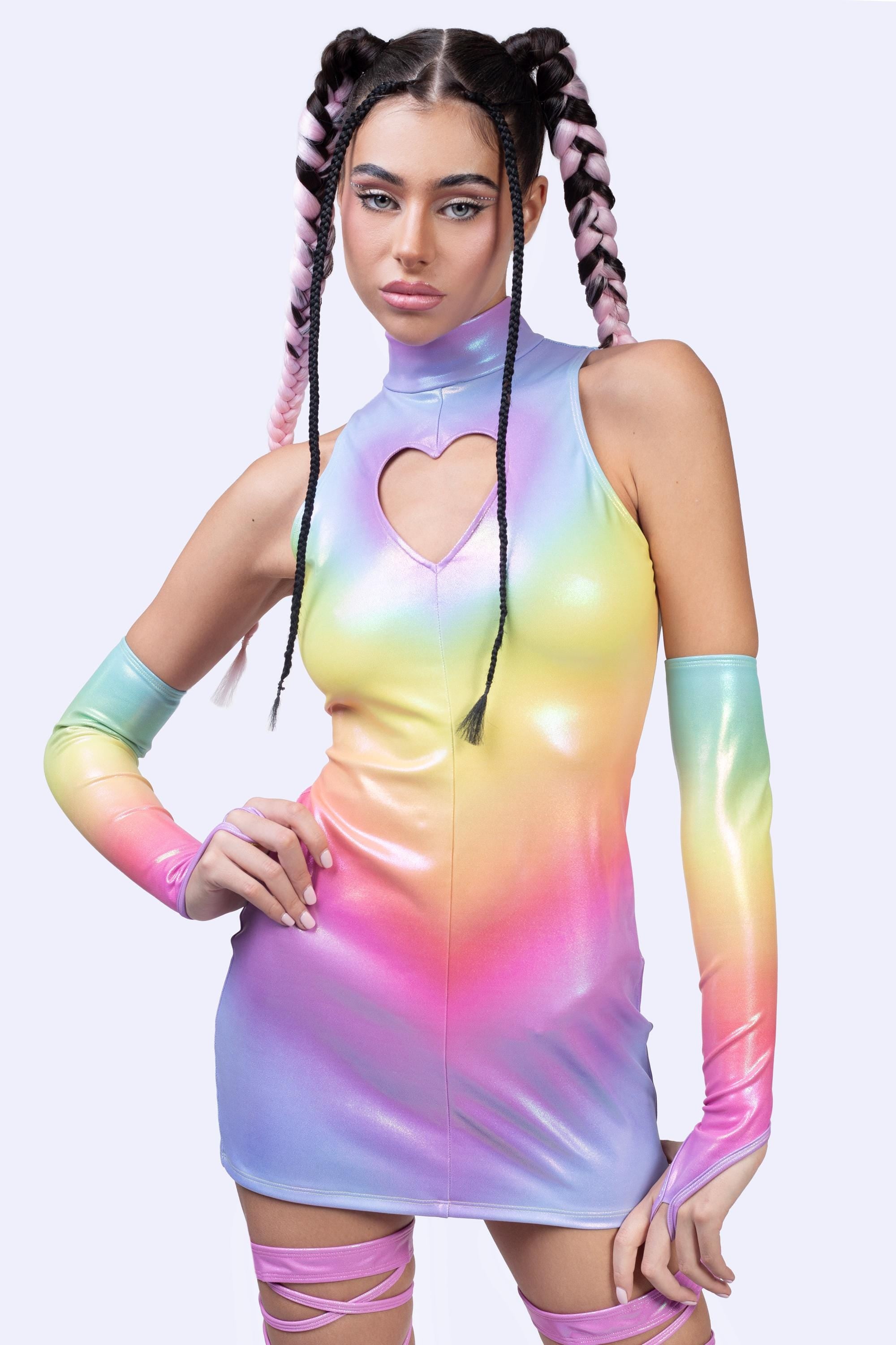 BADINKA Liquid Center Dress Shiny