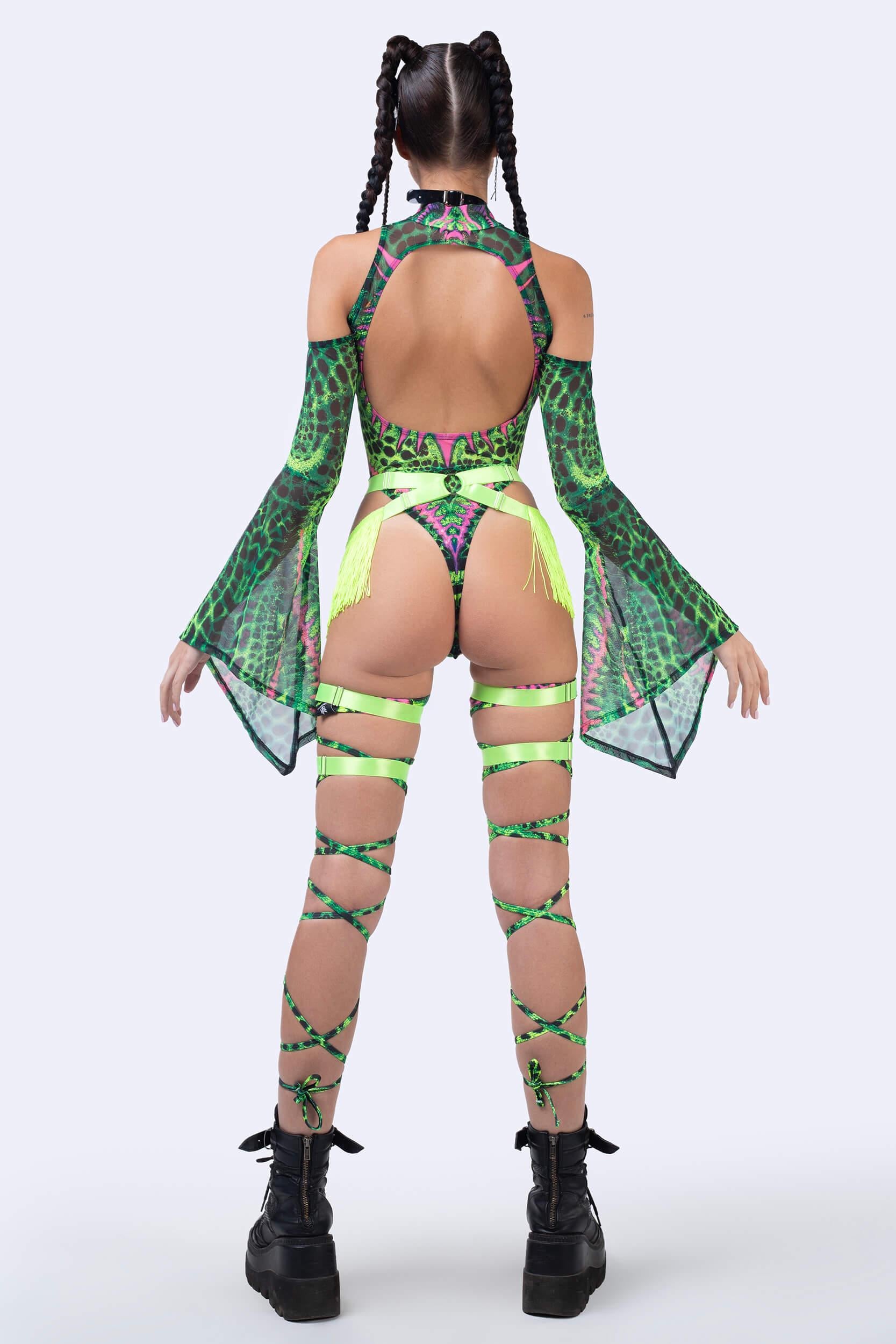BADINKA Jungle Jade Flared Sleeve Bodysuit 8