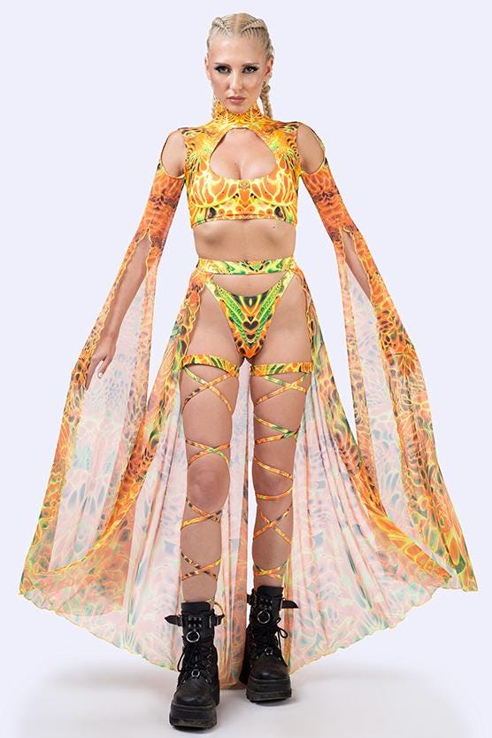 BADINKA Women Ember Storm Open-Front Skirt