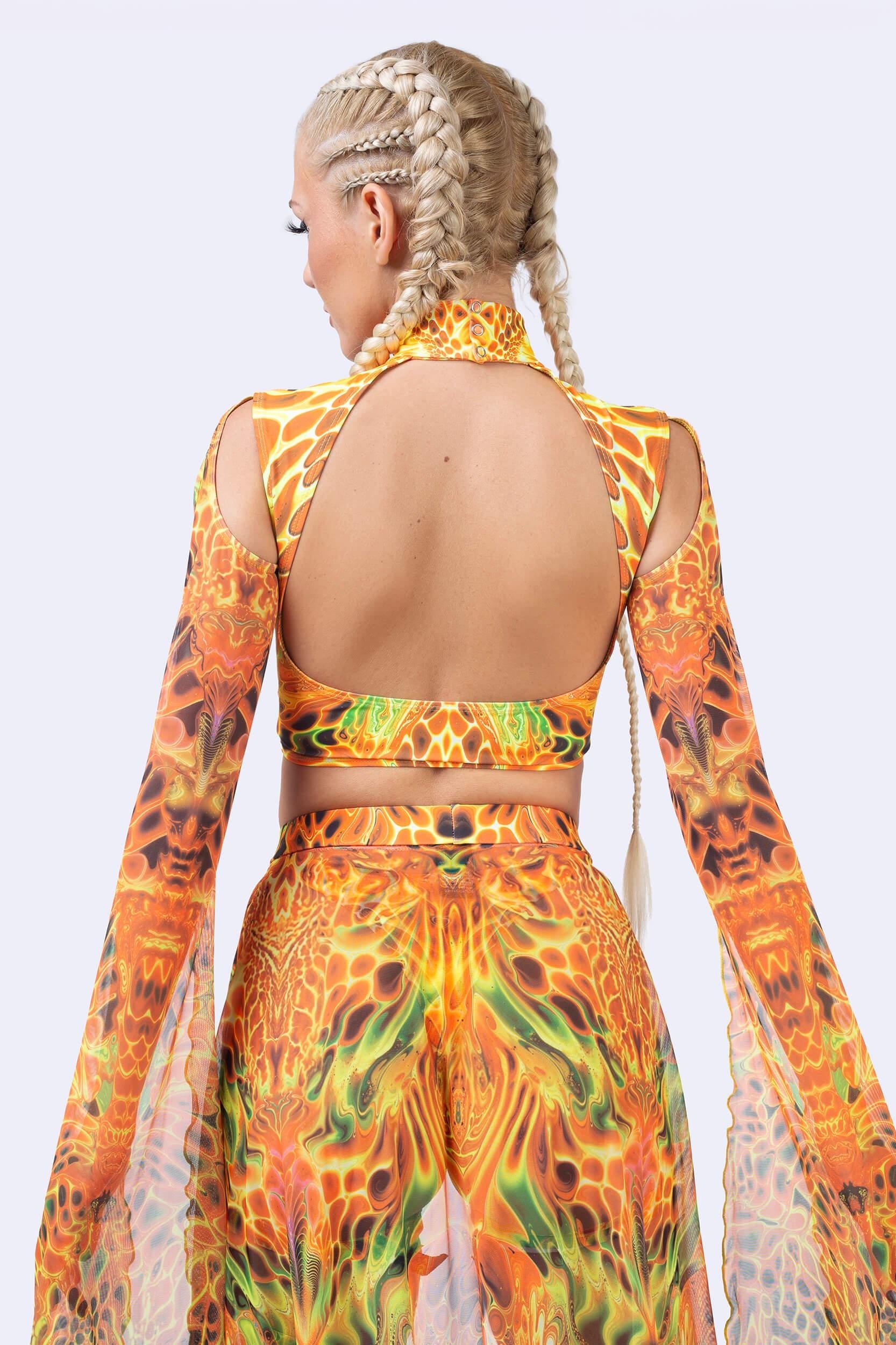 BADINKA Ember Storm Maxi Sleeve Set Back-zip, flowy, keyhole