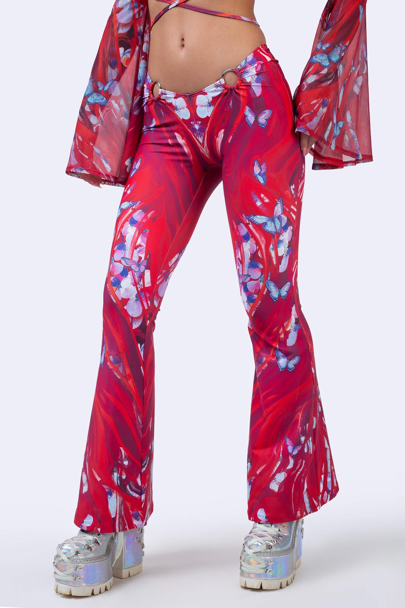 BADINKA Cut the Cameras Bell Bottoms Set Halter-neck