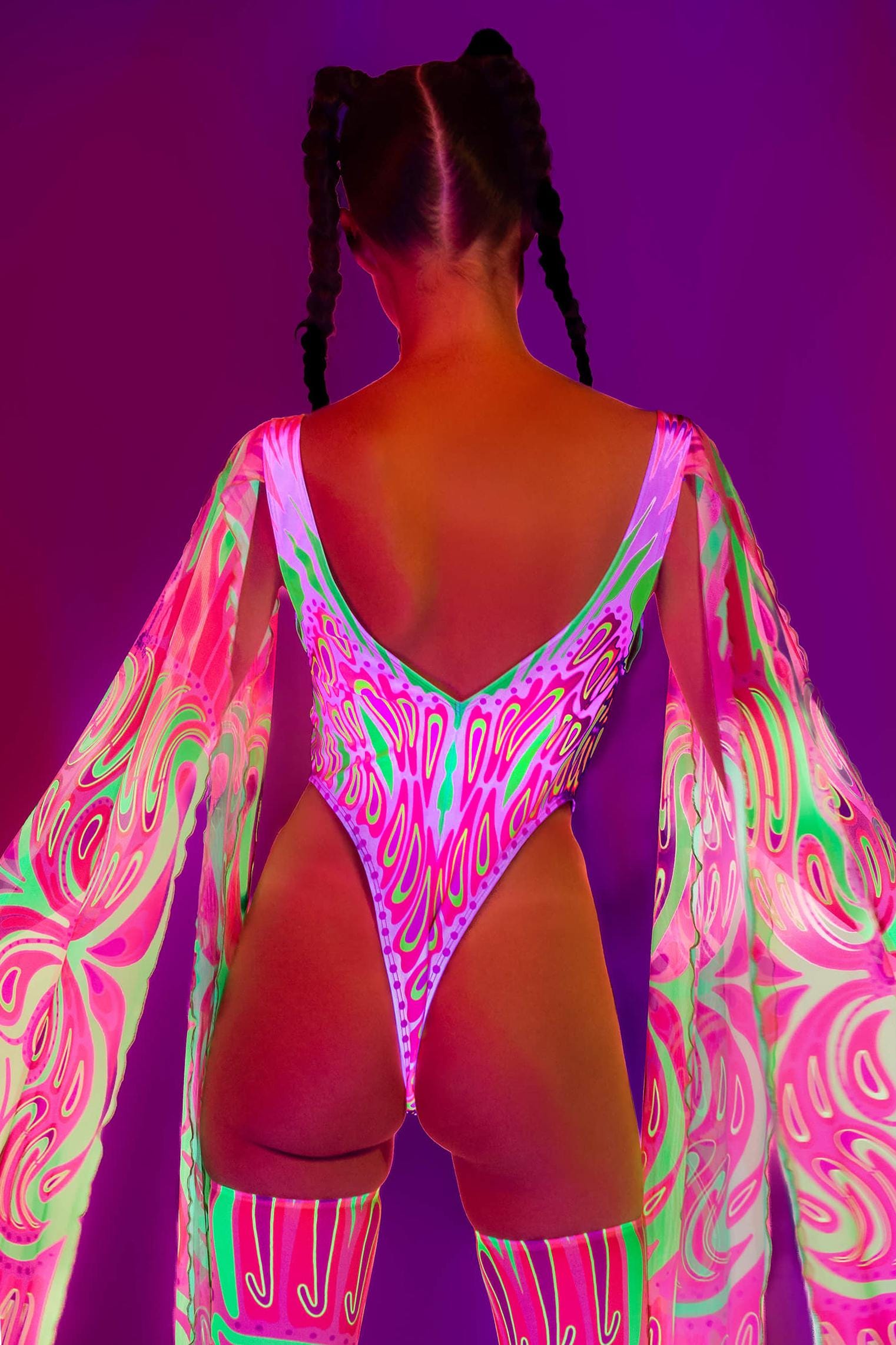 BADINKA Blush Moth Winged Bodysuit Pink