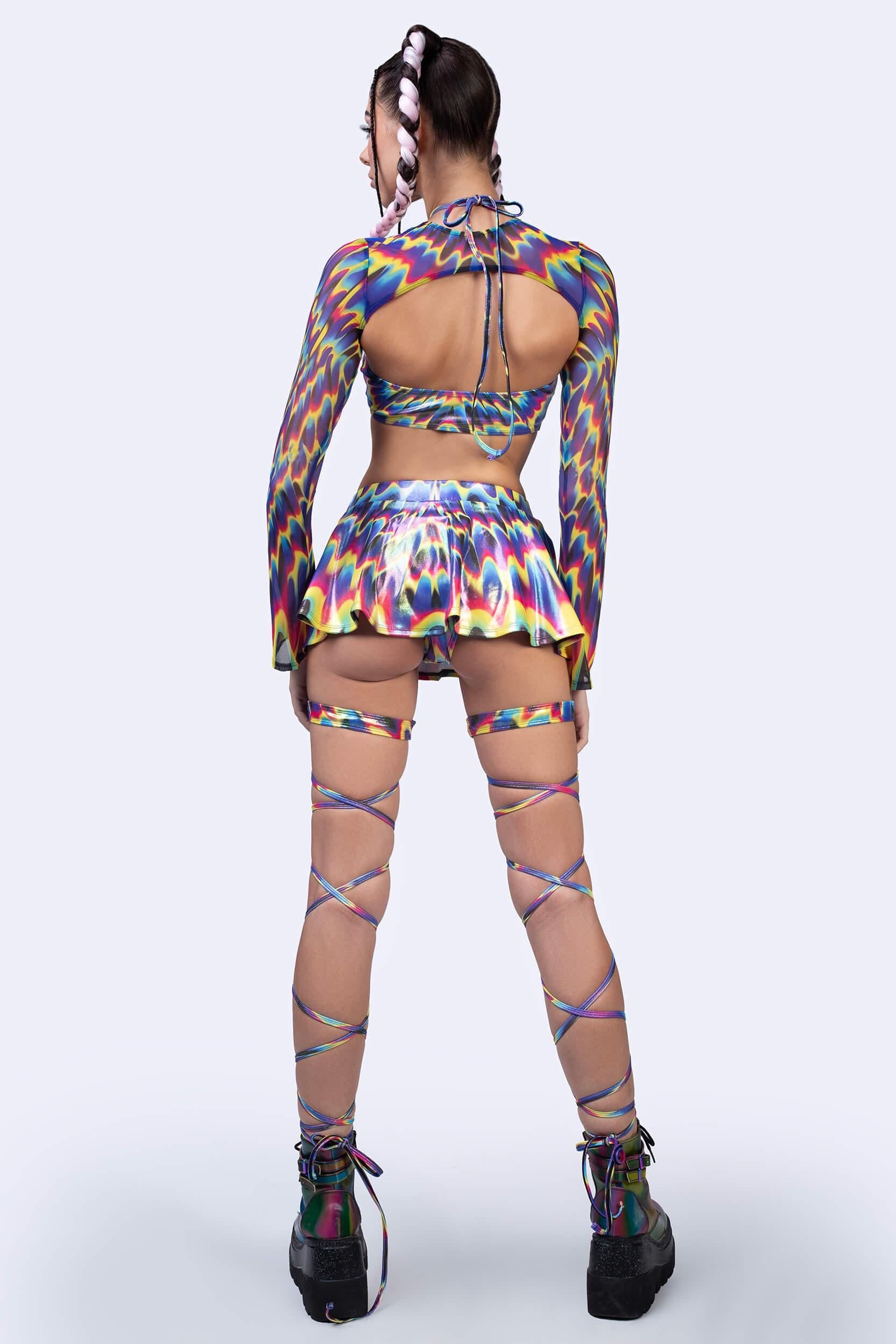 BADINKA Binary Bloom 2-Piece Halter Top Halter-neck