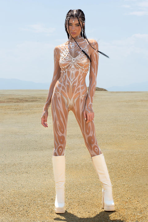 White Ashes Mesh Costume
