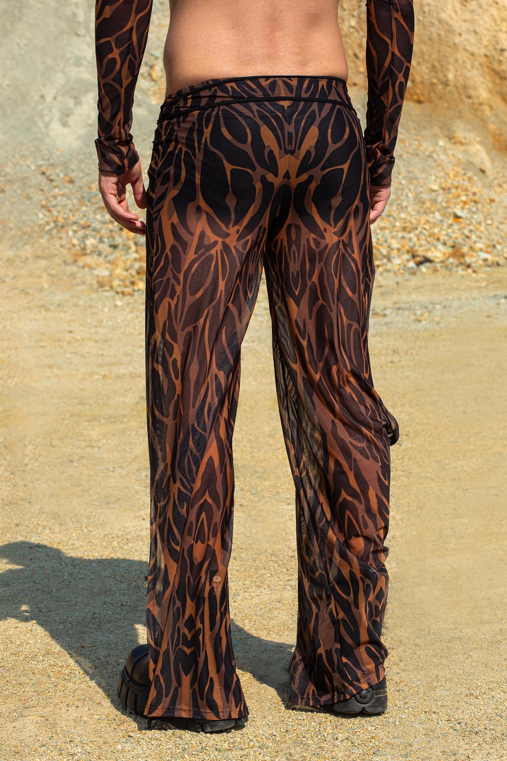 BADINKA Animalistic Slit Pants Brown